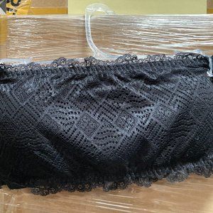 New Black Chevron Lace Bandeau